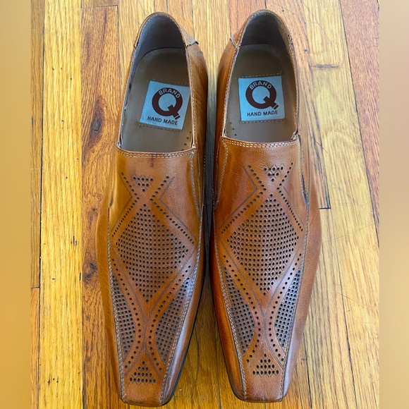 Q brand caramel leather loafer Size 42 / 11.5 - Picture 1 of 5